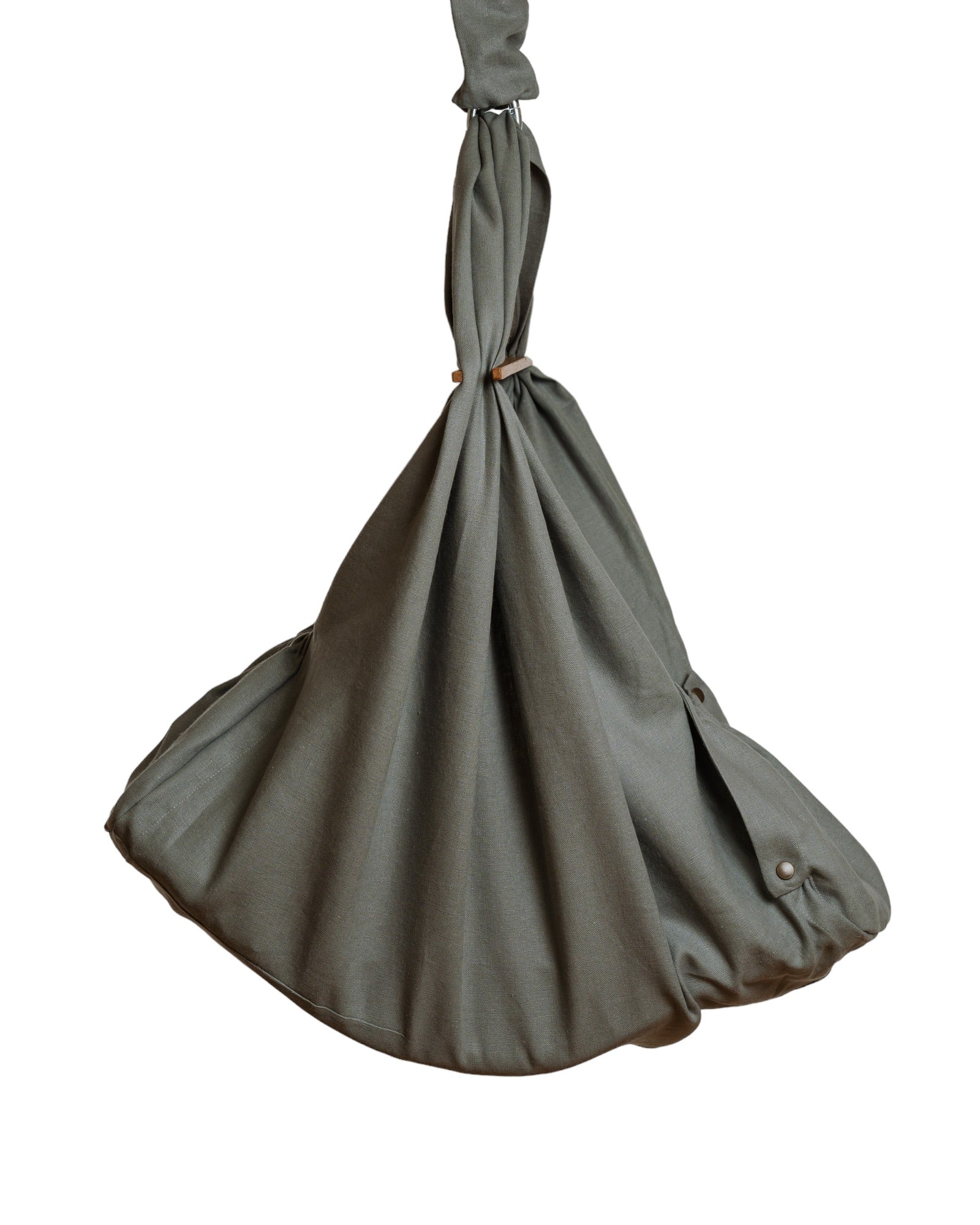 homba® baby závěsná kolébka lněná šedá