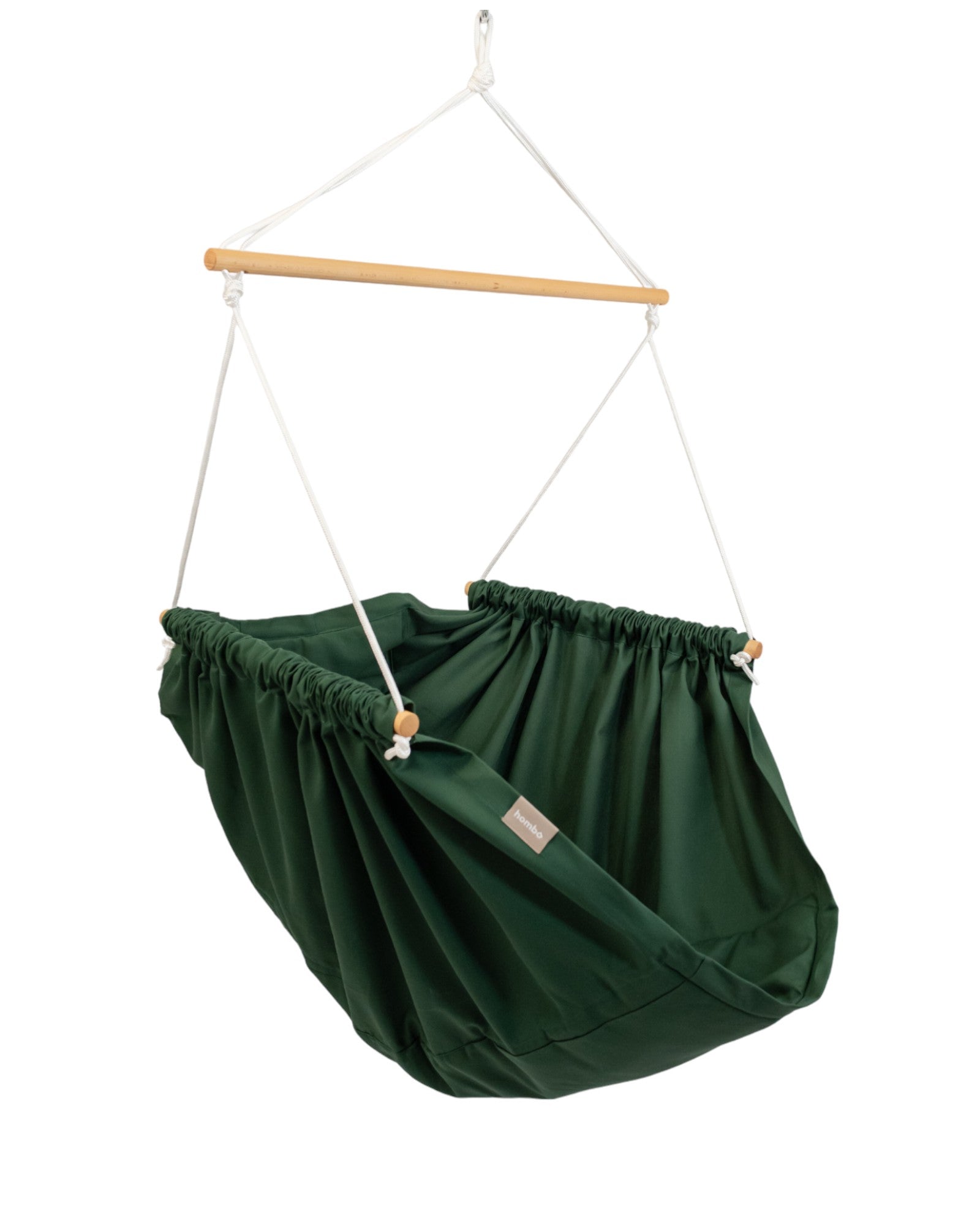 homba® zen mini závěsné křeslo bavlna zelená (2-10 let)