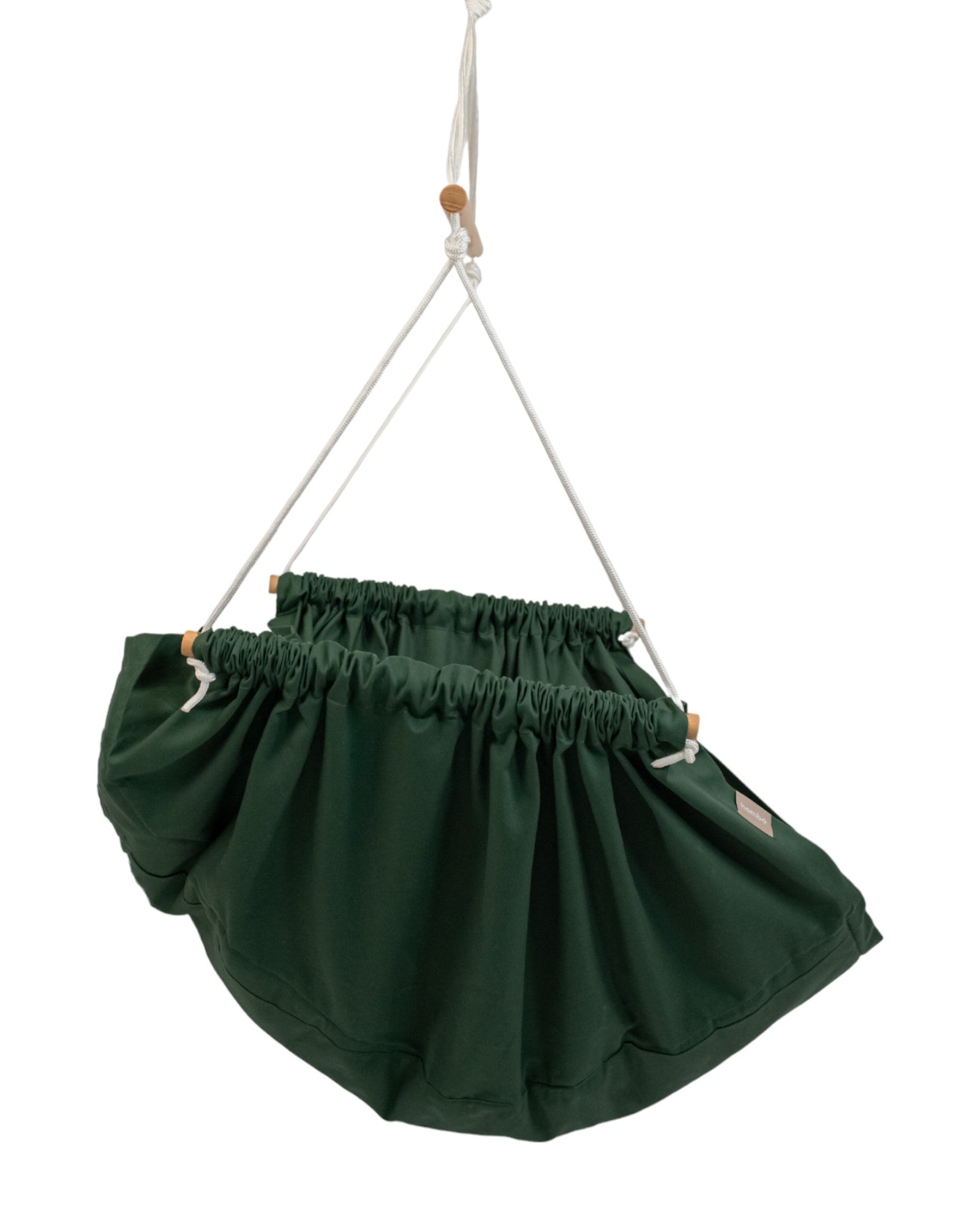homba® zen mini závěsné křeslo bavlna zelená (2-10 let)